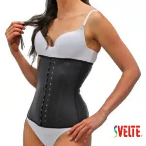 Faja látex negra con varillas flexibles moldeadora y reductora